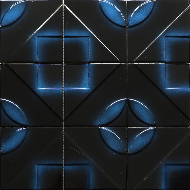 High Quality Blue White Cement Mosaic Tile for Floor