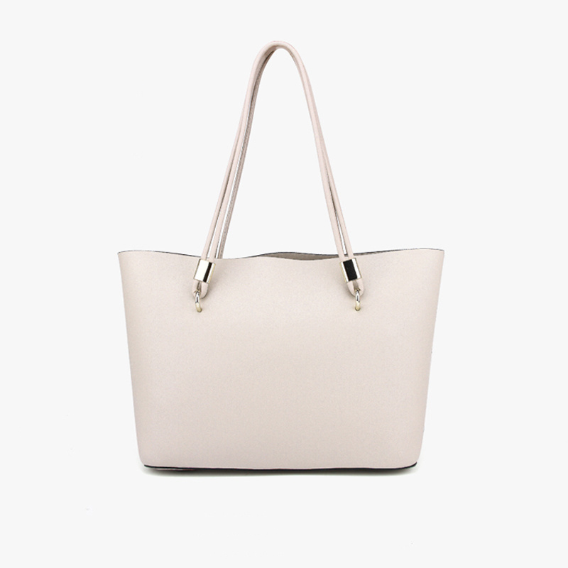 Designer Style White PU with Zipper Opening Shoulder Handbag