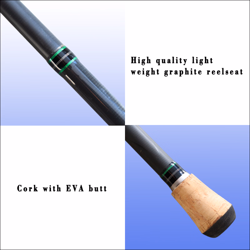 6'8''-7'1'' 1PC Carbon Cork Sea Bass Fishing Rod