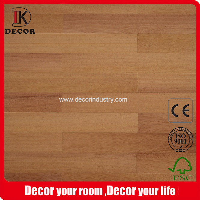 Teak Wood Flooring with Natural Color Light Brushed Surface