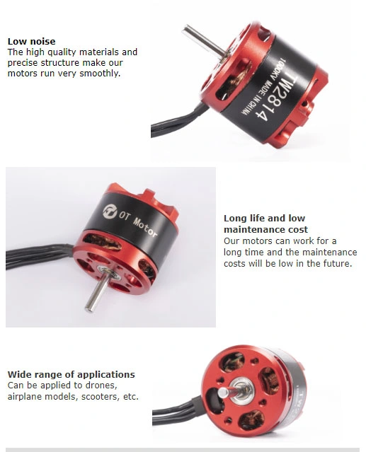 2814 1000kv DC Motor 24V Drone Motor Brushless Electric Motor for Drone