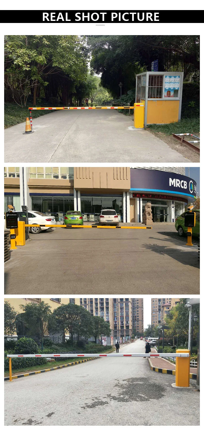 Sino Star Factory Price Automatic Boom Barrier Brushless DC Motor with 12V Backup Battery Gate Barriers