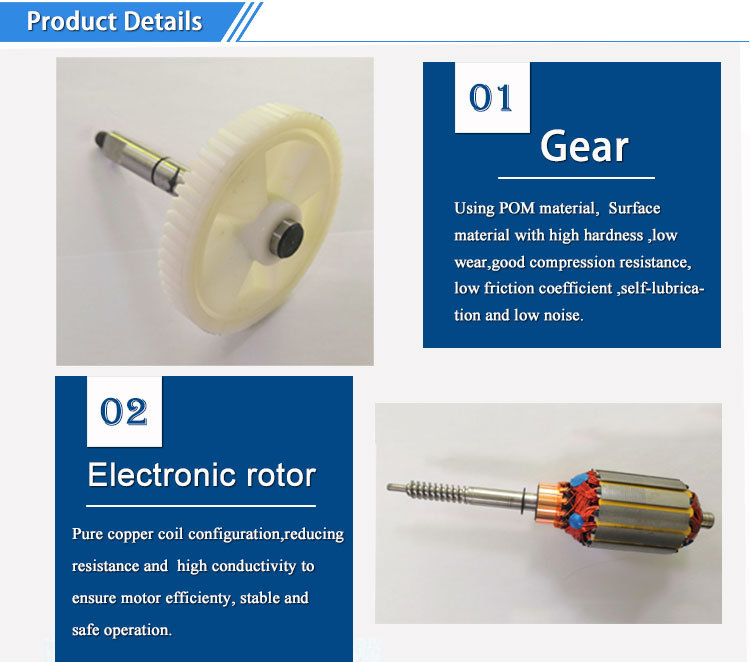 63mm 80W 12V 24V Worm Gear Motor in DC Motor for Door