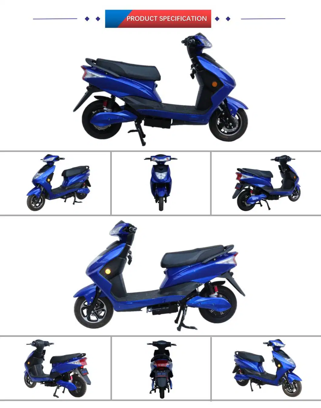 Cheap and Fashionable Motor 800W/1000W 60V/72V Adult Electric Motorcycles for Sale