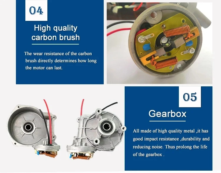 12V 24V 100W DC Worm Gear Motor for Automated Machinery with Metal Gears