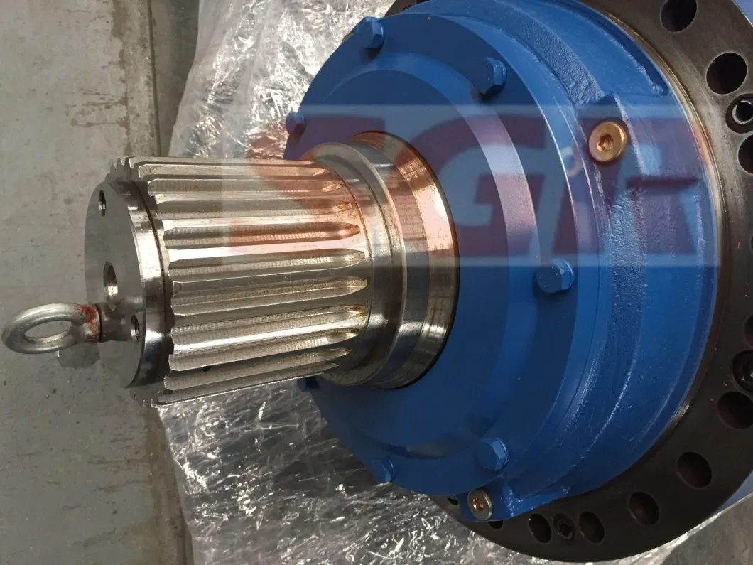 Customized High Torque Right Angle Planetary Gearbox Bevel Gear, Gear Reducer Coupled with ABB Hydraulic Motor