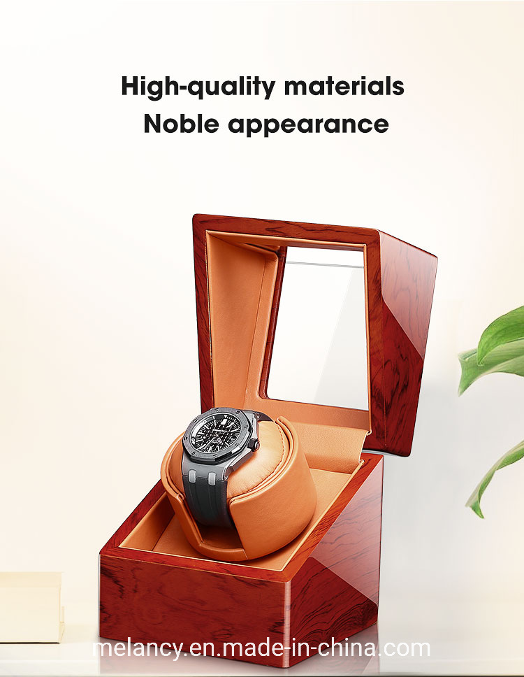 Mabuchi Motors Wooden Watch Winder Box Safe for Automatic Watches