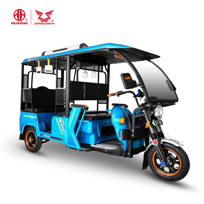 Electric Passenger Tricycle with 60V 1000W Motor with Drum Brake