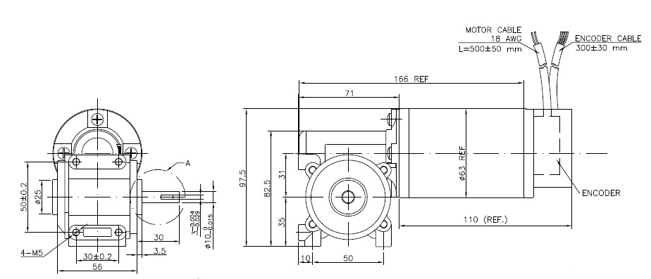 Low Current 200/400 Ncm DC Gear Motor with Gearbox Ratio 15: 1