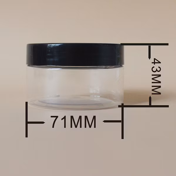 100ml Clear Pet Jar Empty Food Jar Pet Cream Jar