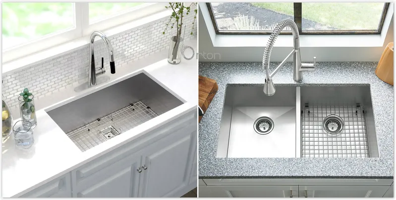 Stainless Steel Inset Sink Double Deep Bowl Kitchen Sink