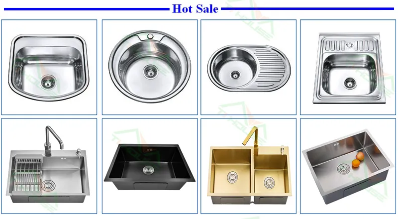 Kitchen Accessories Double Bowls Stainless Steel Handmade Kitchen Sinks