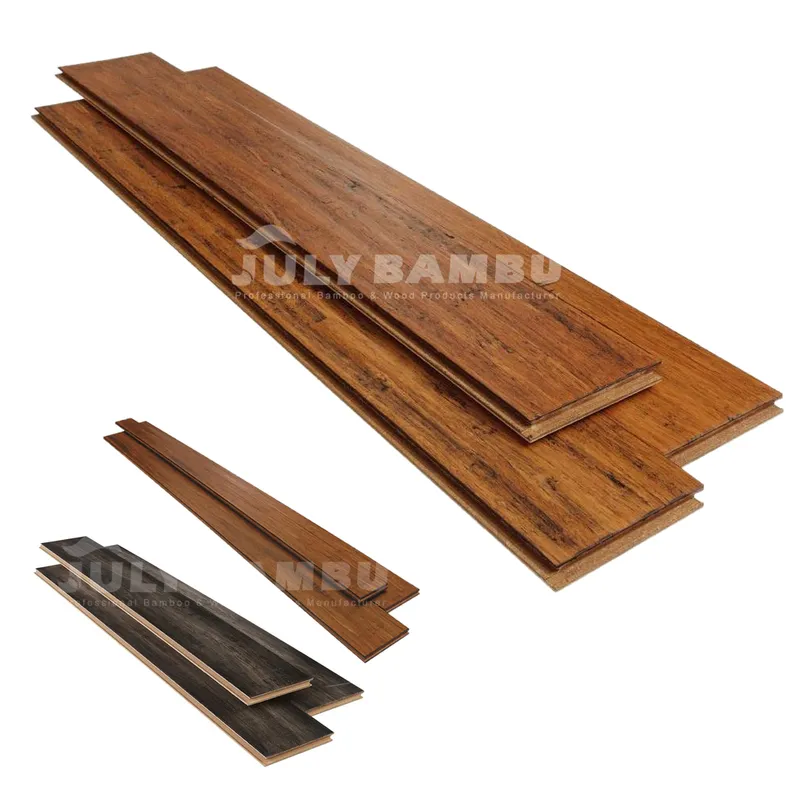 Carbonised Strand Woven Bamboo Flooring Parquet Flooring Bamboo for Sale