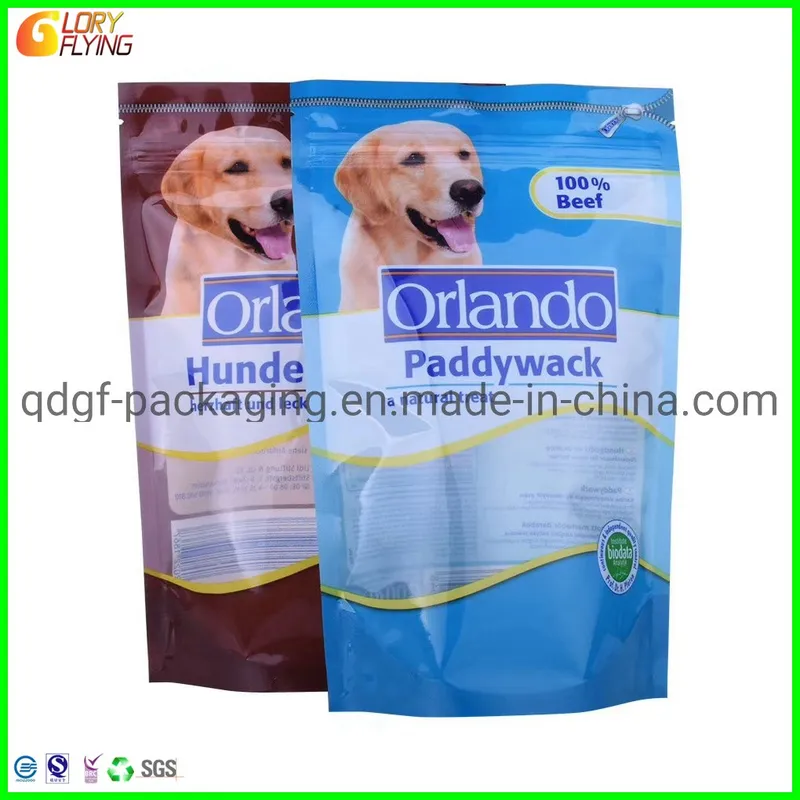 Stand up Plastic Bag with Zipper for Packing Dog Food