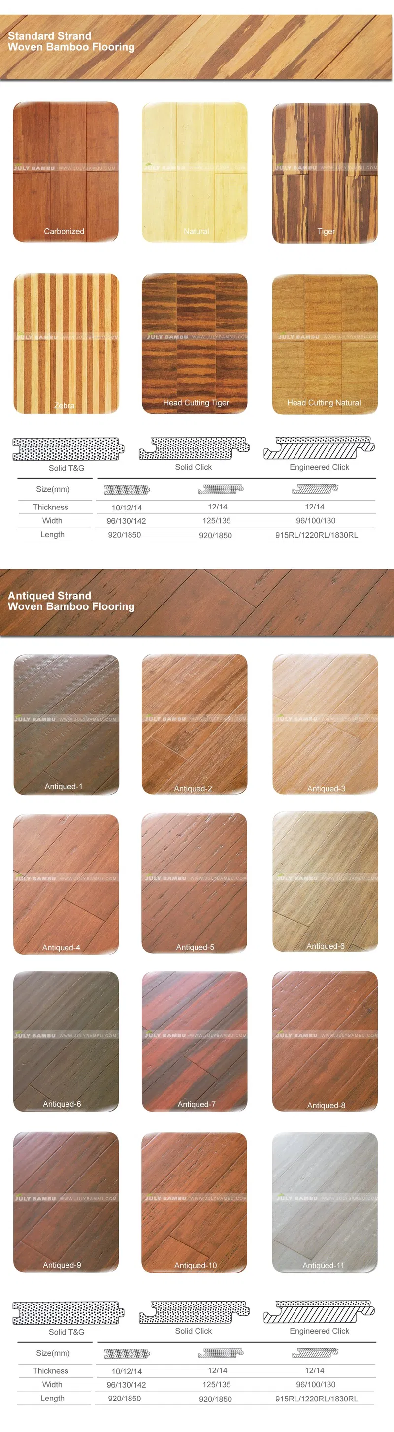 Carbonised Strand Woven Bamboo Flooring Parquet Flooring Bamboo for Sale