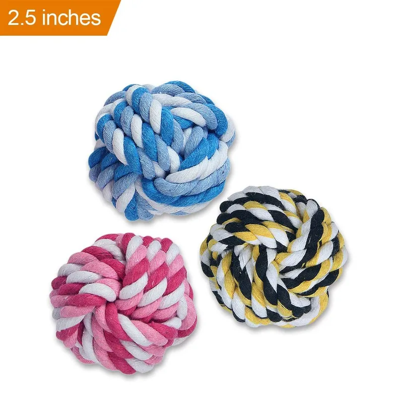 Interactive Jolly Woven Cotton Rope Balls Toy for Dogs and Cats Toy