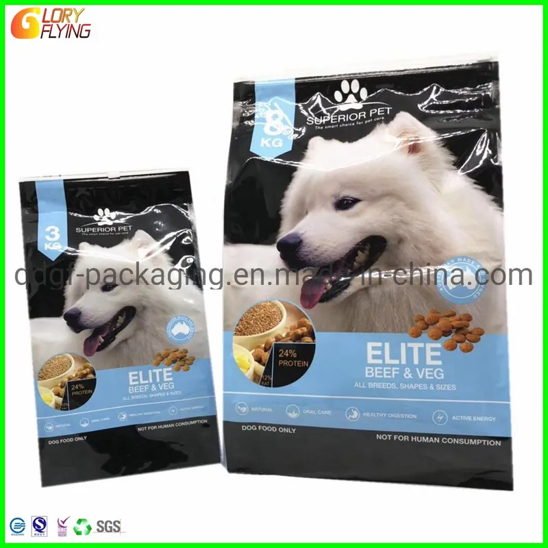 Stand up Plastic Bag with Zipper for Packing Dog Food