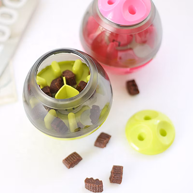 Pet Feeder Slow Feeder Dog Bowl Interactive Cat Dog Puzzle Toy Interesting Drum Roller Leaky