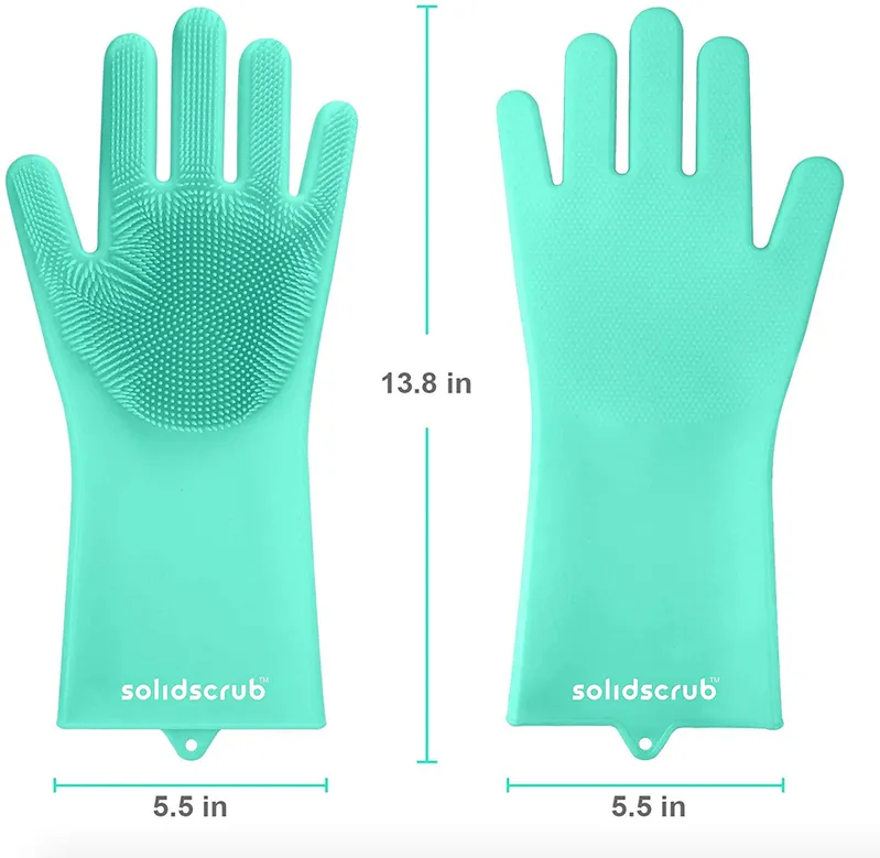 Washing Gloves Reusable Silicone Household Cleaning Gloves for Pets