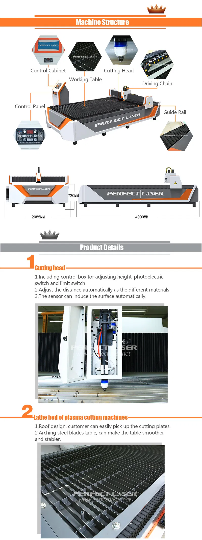 CNC Plasma Laser Cutting Machine Metal Steel Cutting Machines and Equipments for Sale