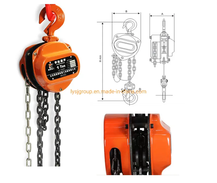 Chain Block Hoist Ratchet Chain Tool Block and Tackle