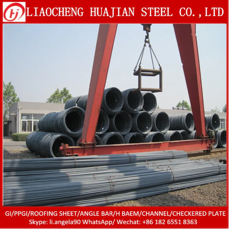 Building Material Deformed Reinforcing Steel Rebar Iron Rod Bar in Stock