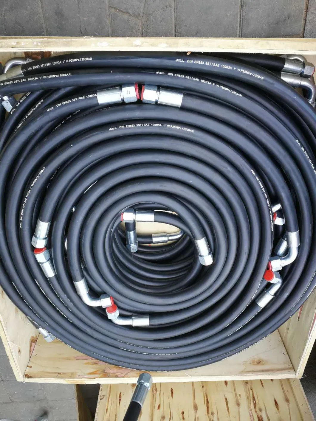 Hydraulic Rubber Hose SAE100 R3 Quality Fiber Braided Hydraulic Hose Fiber Braid Water Hose