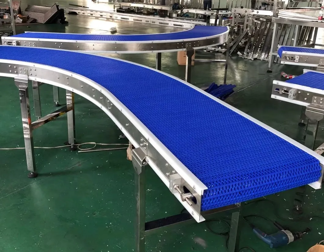 Automatic Factory Price Food Grade Stainless Steel PU PVC Belt Ss Stainless Steel Chain Conveyor