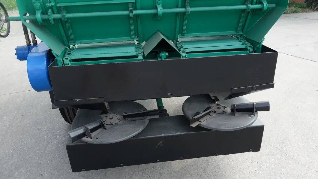 3 Cubic Hydraulic Low Chassis Retractable Traction Fertilizer Spreader Double Chain Row Double Outlet Spreader