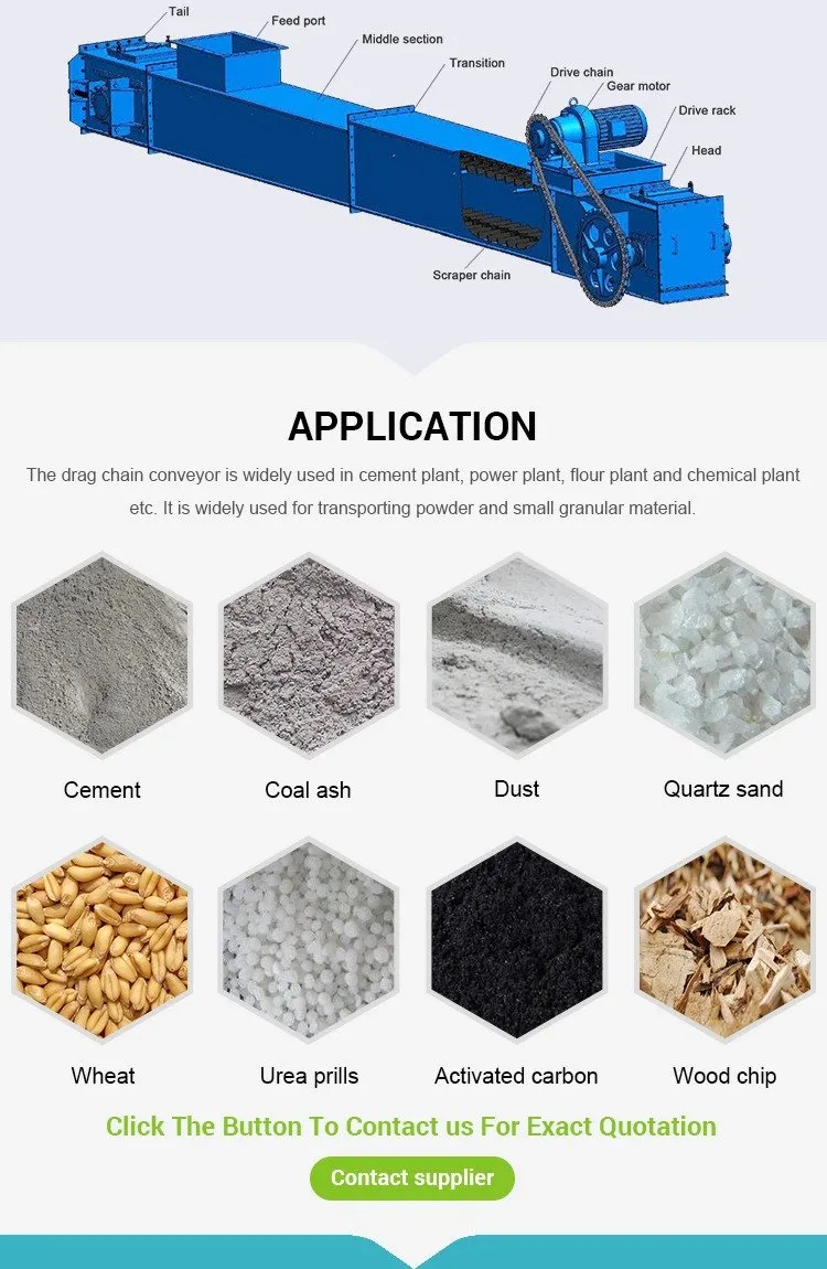 Unitfine Scraper Conveyor/Scraper Chain Conveyor/Drag Flight Conveyor for Ammonium Dust