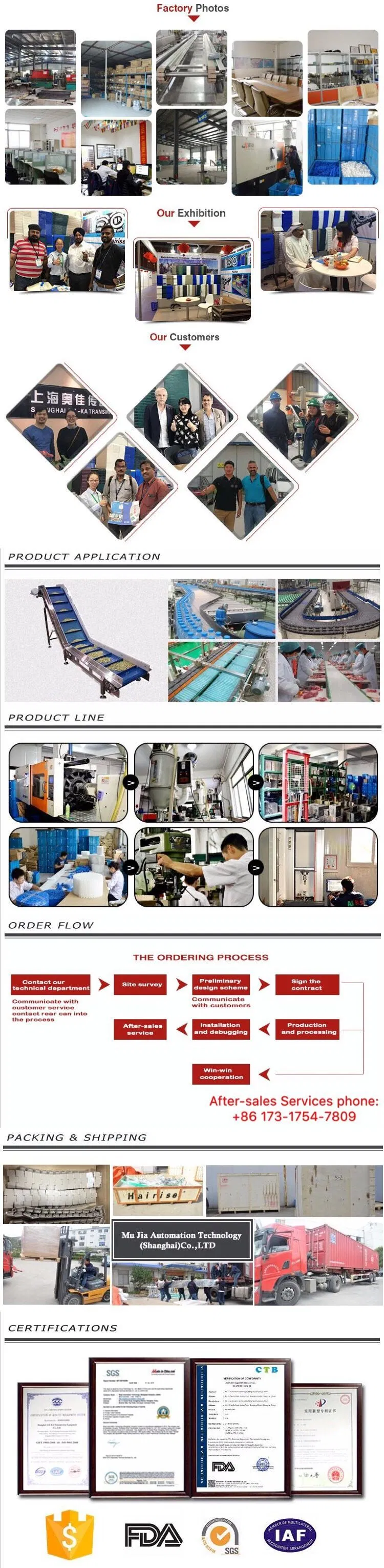 Hairise PVC Belt Inclined Conveyor with Sidewall PU Belt Conveyor System