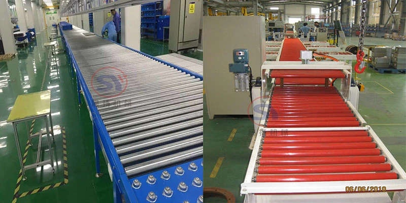 Heavy/Light Duty Powered Chain Driving Roller Conveyor for Plastic Cans