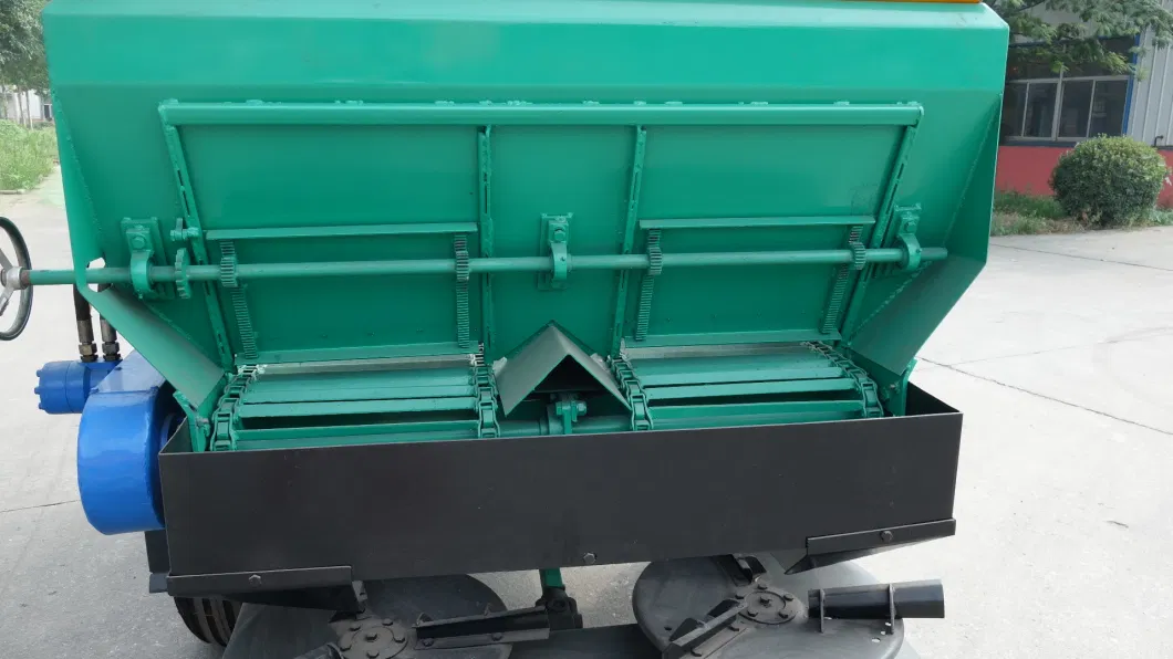 3 Cubic Hydraulic Low Chassis Retractable Traction Fertilizer Spreader Double Chain Row Double Outlet Spreader