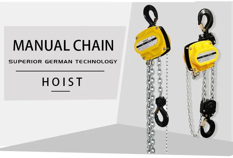 Hangzhou Supplier Dele Df Mini Size 0.5t*3m Chain Pulley Hoist Block for Sale