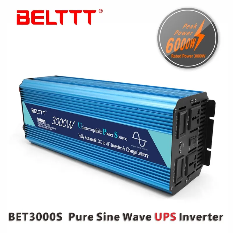 3000W 12V 230V Hybrid UPS Power Inverter Pure Sine Wave Inverter with Charger