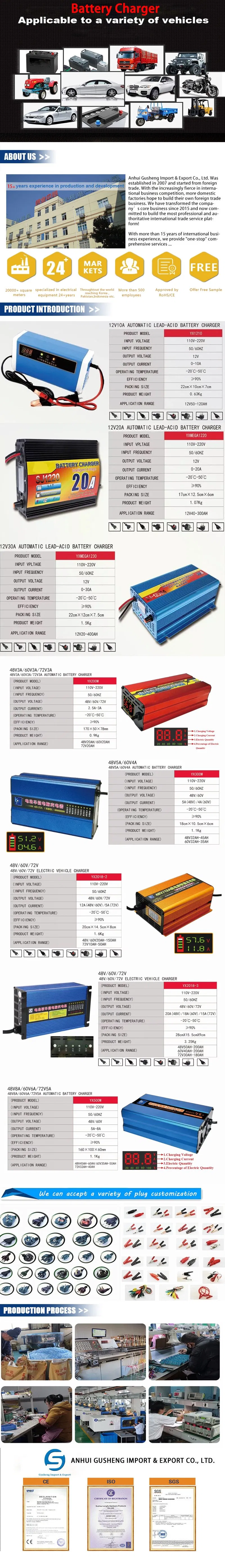 Customized DC Charge 12 Volt Car Battery Charger 70A