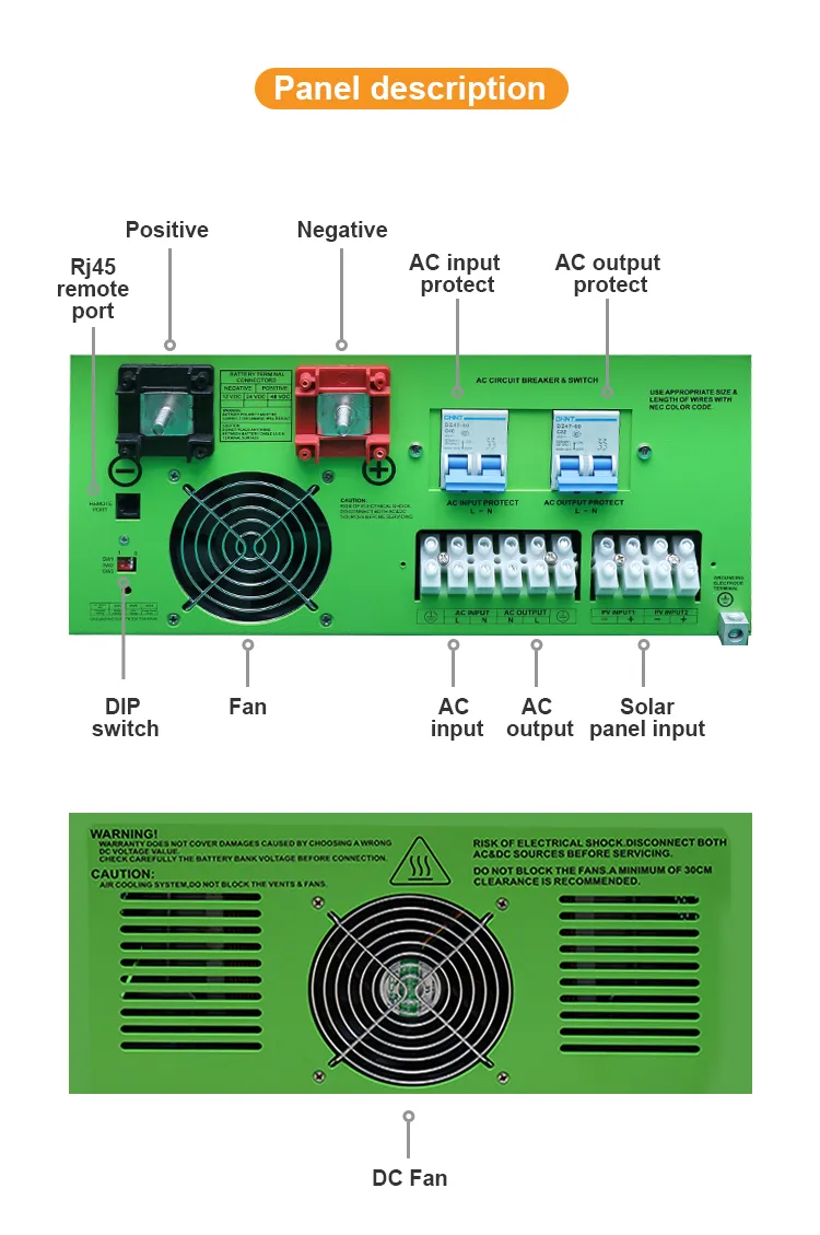 2kw off Grid Hybrid Solar Power Inverter with MPPT Solar Charger