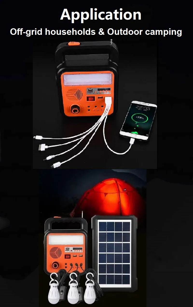 Micro Solar Panel Energy Mobile Charger System Solar Home Lighting System