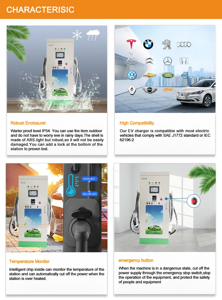 160kw Double Gun Solar Charging Station EV for Electric Cars