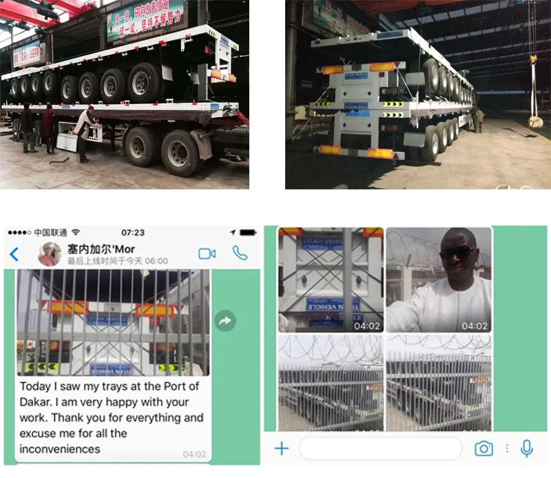 Titan 35 Ton 40 Feet Flatbed Trailer Heavy Equipments for Sale