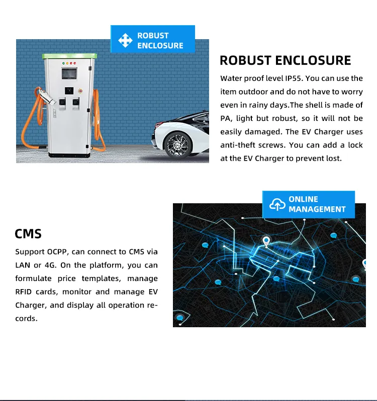 60kw DC GB/T Public EV Charger Supply Evse Fast EV Charger Electric Car Charger