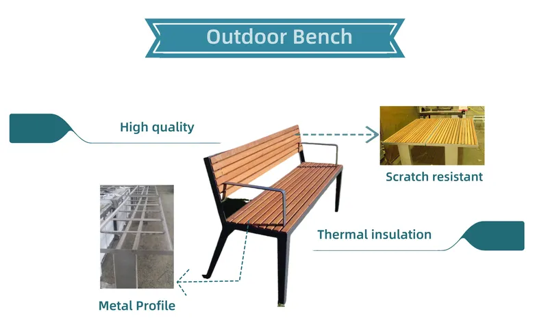 Hot Sale Stainless Steel Outdoor Public Seating Bench