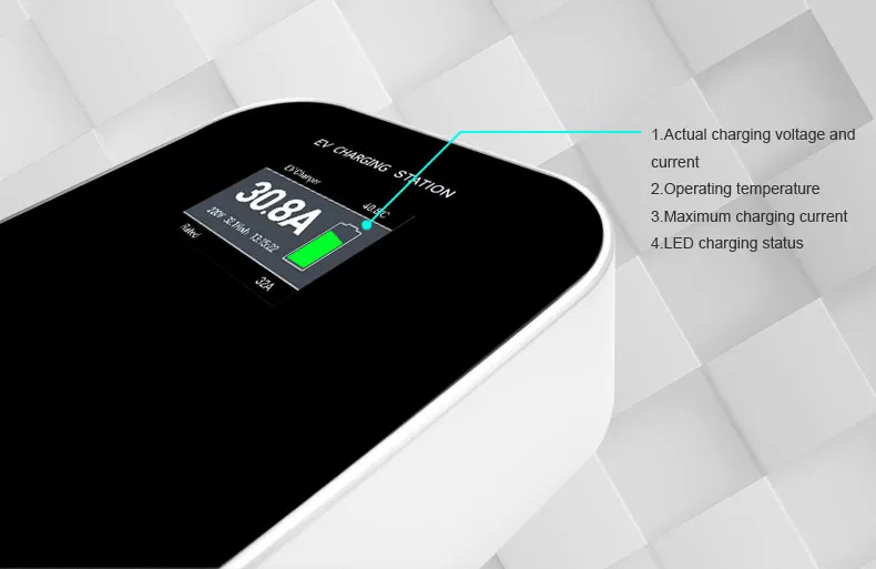 Electric Car Charging Station 32A 7kw with Type 2 Plug