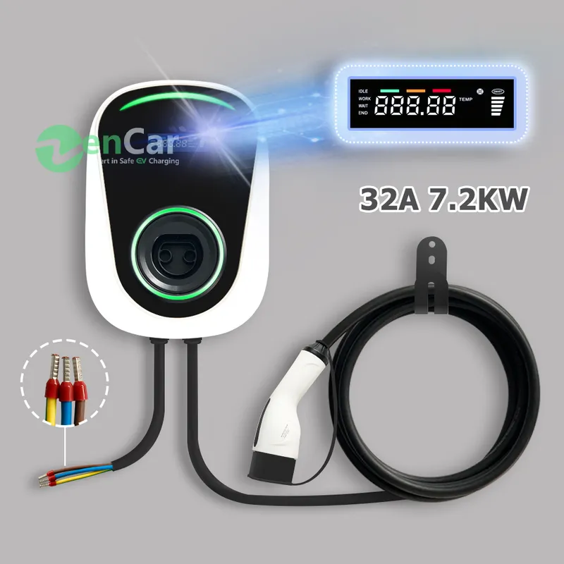 32A 7kw Home EV Charging Stations with Type 2 Connector