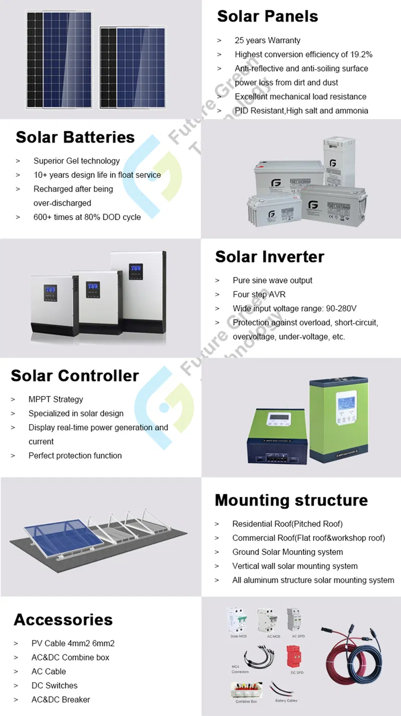 5kw Best Price Renewable Solar Energy Power Supply System for Home