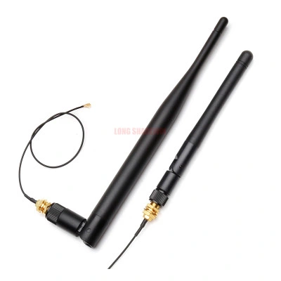 3dBi 315MHz Black Omni Directional External Rubber Duck Antenna with SMA Pigtail Cable Ipex to SMA Female Connector