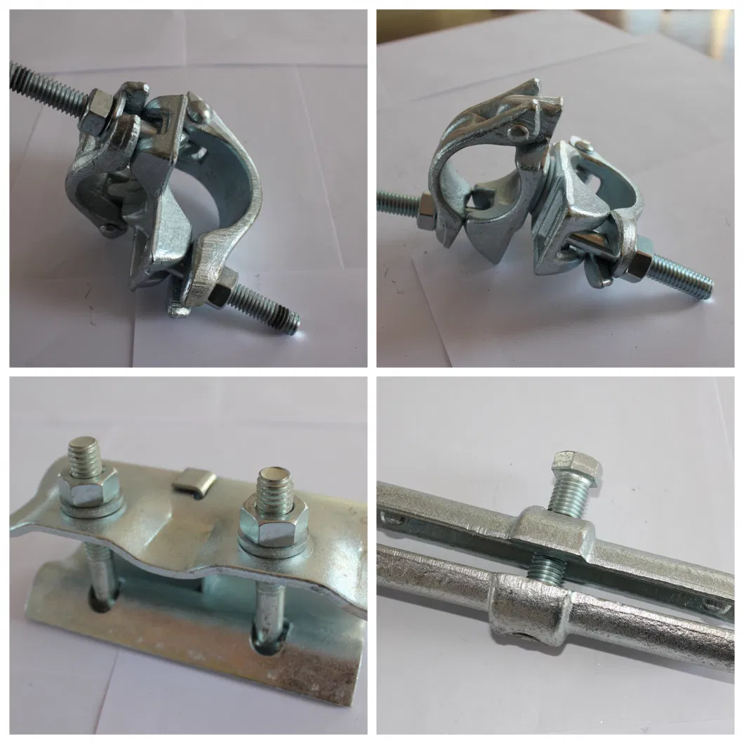 Certified Drop Forged Zinc Plated Beam Clamp Couplers Tested by En74/BS1139/As1576