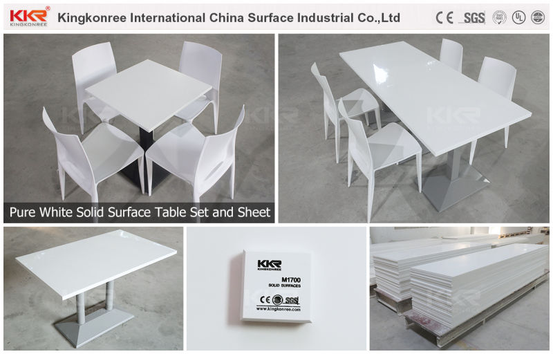 Modern Wholesale Custom Sizes Artificial Stone White Stone Square Restaurant Dining Table