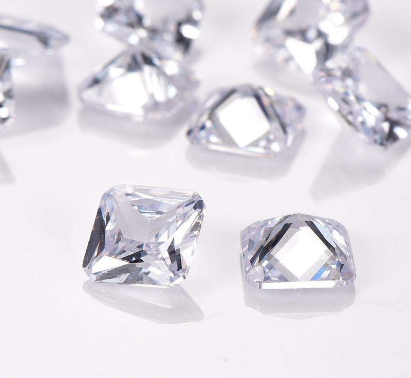 Wholesale Square Shape White CZ Gemstone for Jewelry Making