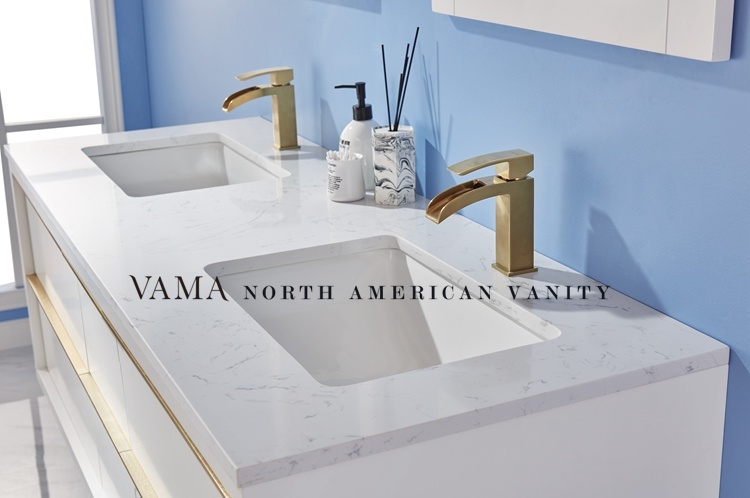 Vama 60 Inch Luxury Modern Large Size Bathroom Cabinet with Golden Fashion Handles 534060
